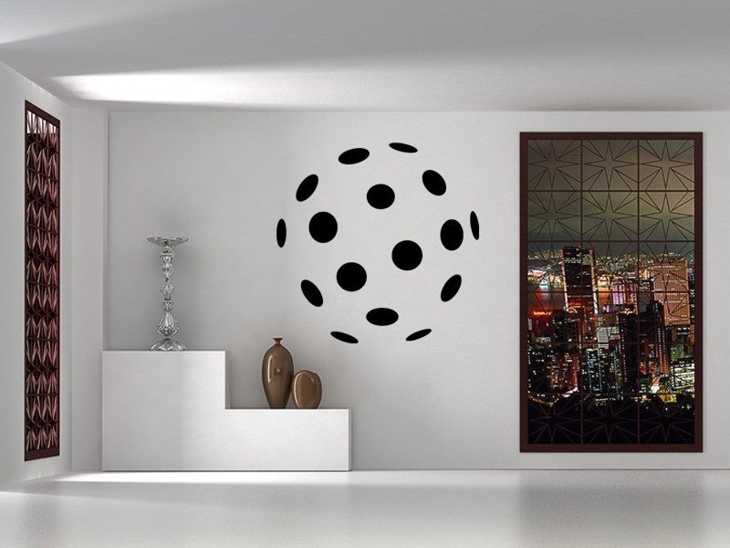 Samolepky na zeď Florbalový míček 1110 - Samolepící dekorace a nálepka na stěnu
