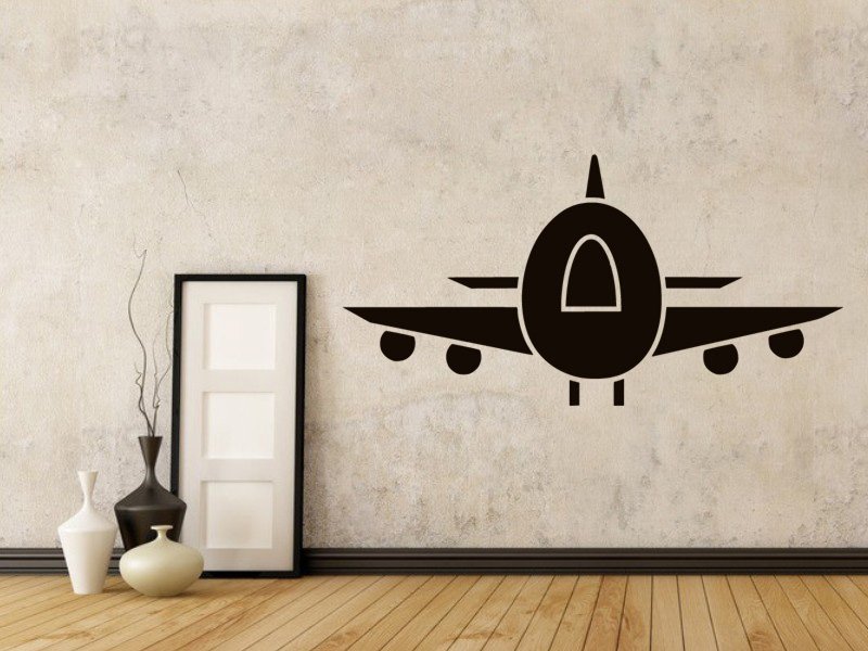 Samolepky na zeď Letadlo 0871 - Samolepící dekorace a nálepka na stěnu