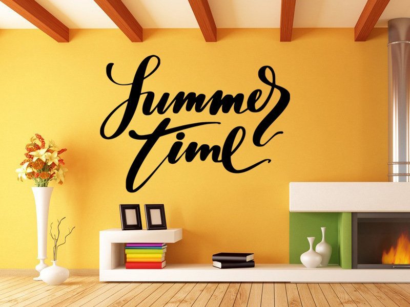 Samolepky na zeď Nápis Summer Time 0644 - Samolepící dekorace a nálepka na stěnu