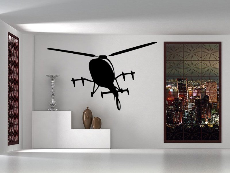 Samolepky na zeď Vrtulník 0869 - Samolepící dekorace a nálepka na stěnu