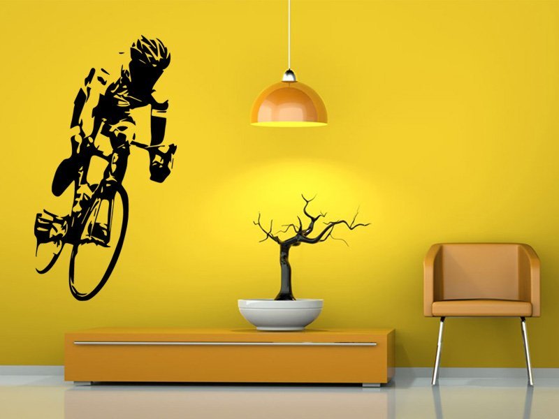 Samolepky na zeď Cyklista 1039 - Samolepící dekorace a nálepka na stěnu