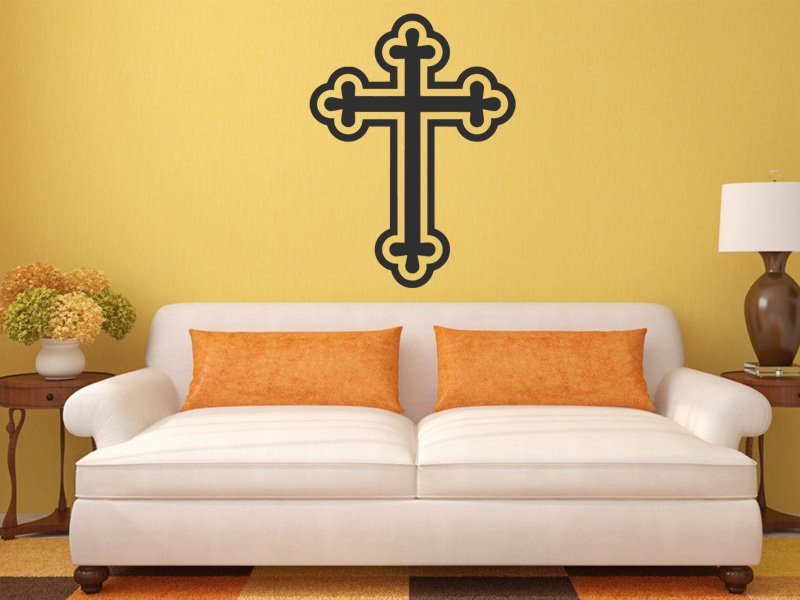 Samolepky na zeď Křesťanský kříž 1375 - Samolepící dekorace a nálepka na stěnu