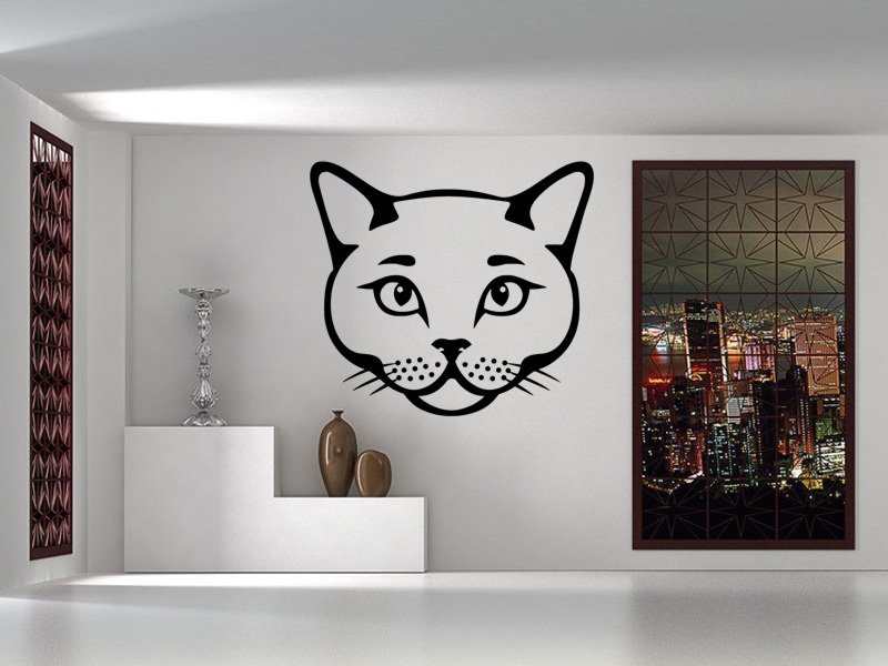 Samolepky na zeď Kočka 0492 - Samolepící dekorace a nálepka na stěnu