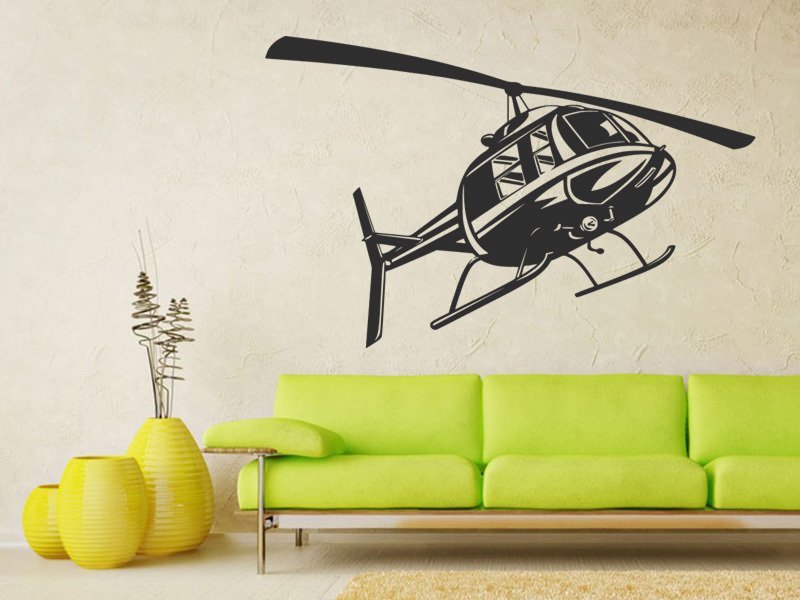 Samolepky na zeď Helikoptéra 0808 - Samolepící dekorace a nálepka na stěnu