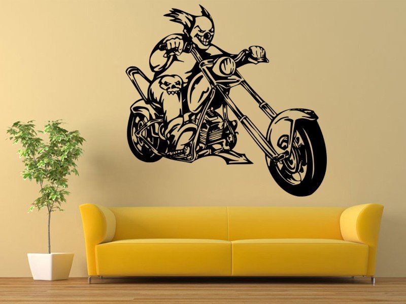 Samolepky na zeď Motorkář 1005 - Samolepící dekorace a nálepka na stěnu