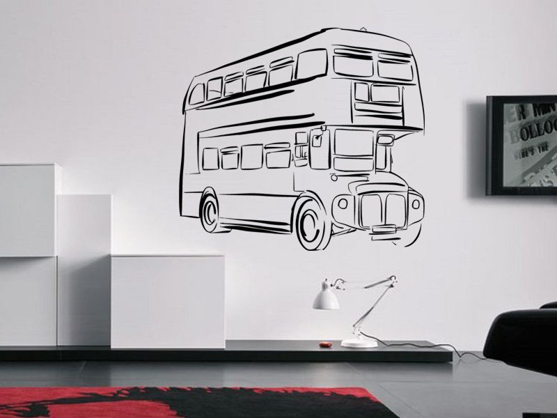 Samolepky na zeď Londýnský autobus Double Decker 0792 - Samolepící dekorace a nálepka na stěnu
