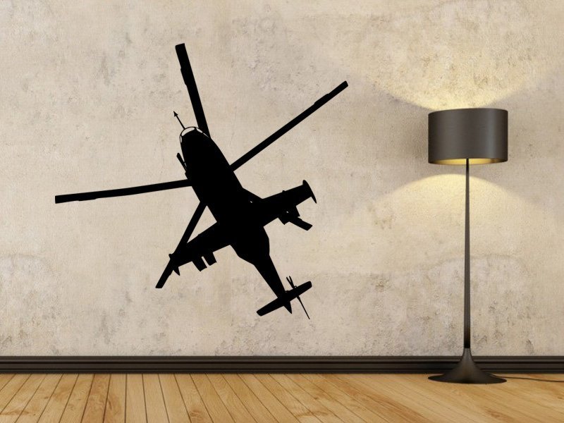 Samolepky na zeď Vrtulník 0844 - Samolepící dekorace a nálepka na stěnu