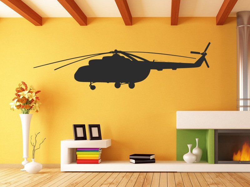 Samolepky na zeď Helikoptéra 0812 - Samolepící dekorace a nálepka na stěnu