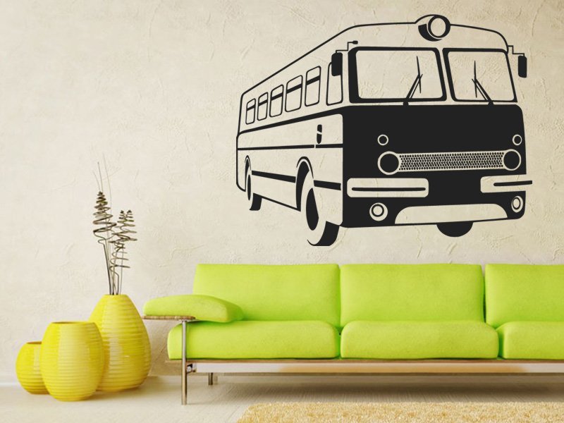 Samolepky na zeď Retro autobus 0790 - Samolepící dekorace a nálepka na stěnu
