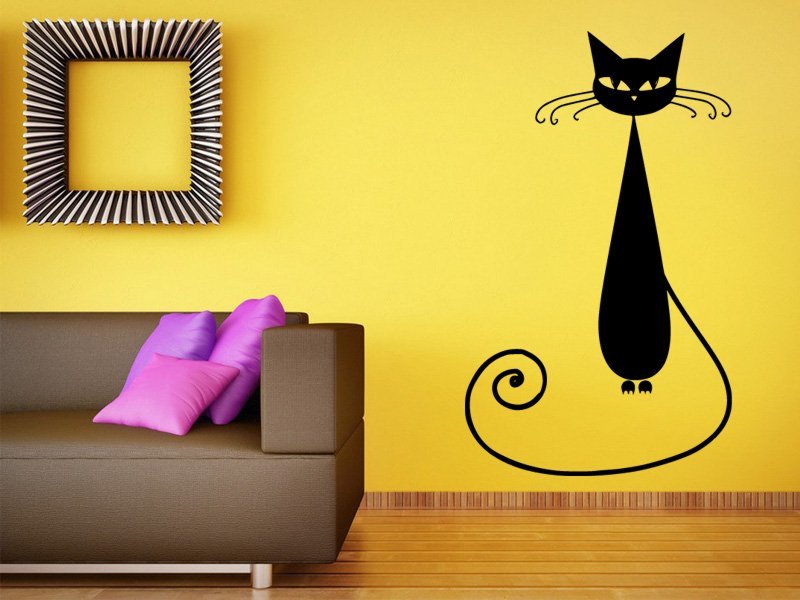 Samolepky na zeď Kočka 005 - Samolepící dekorace a nálepka na stěnu
