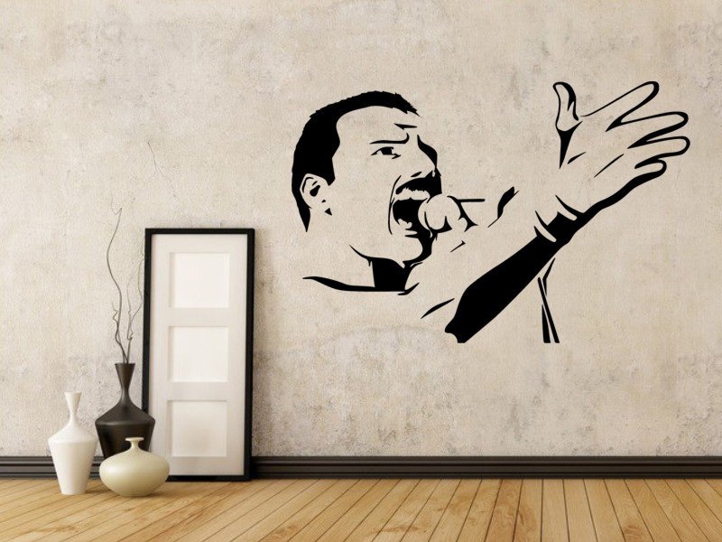 Samolepky na zeď Freddie Mercury 1361 - Samolepící dekorace a nálepka na stěnu