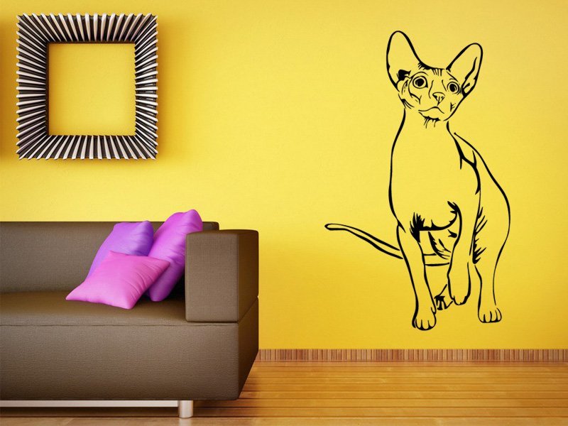 Samolepky na zeď Kočka 0497 - Samolepící dekorace a nálepka na stěnu