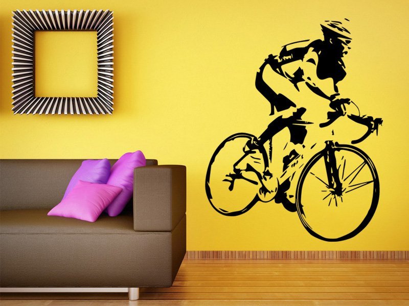 Samolepky na zeď Cyklista 1038 - Samolepící dekorace a nálepka na stěnu
