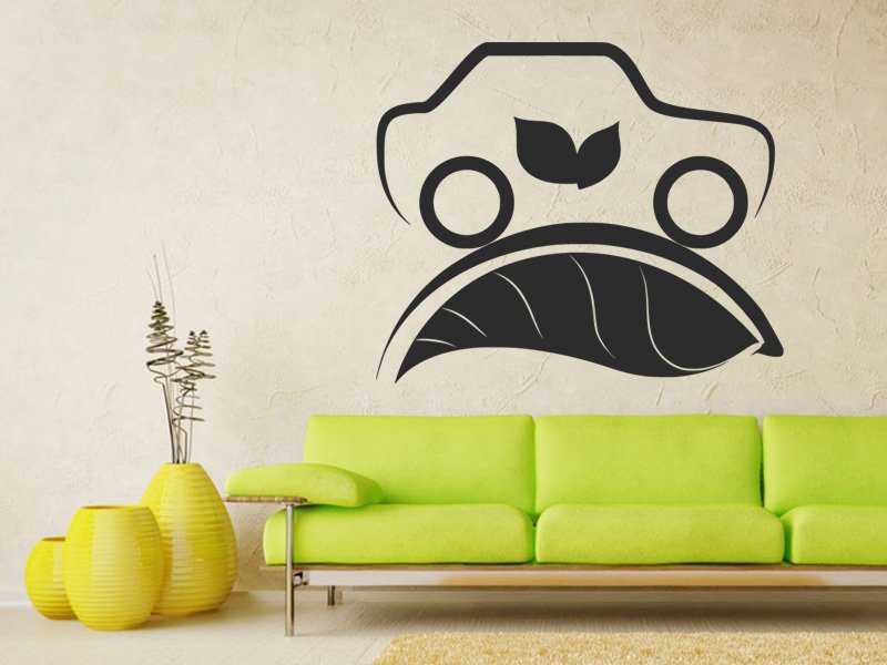 Samolepky na zeď Auto Eco Elektromobil 0901 - Samolepící dekorace a nálepka na stěnu