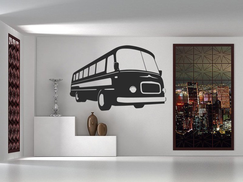 Samolepky na zeď Retro autobus 0787 - Samolepící dekorace a nálepka na stěnu
