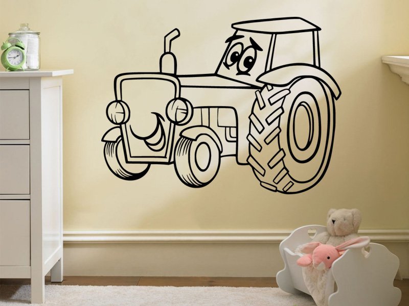 Samolepky na zeď Traktor 0713 - Samolepící dekorace a nálepka na stěnu