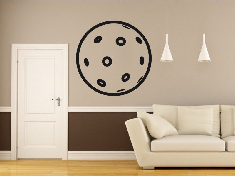 Samolepky na zeď Florbalový míček 1114 - Samolepící dekorace a nálepka na stěnu