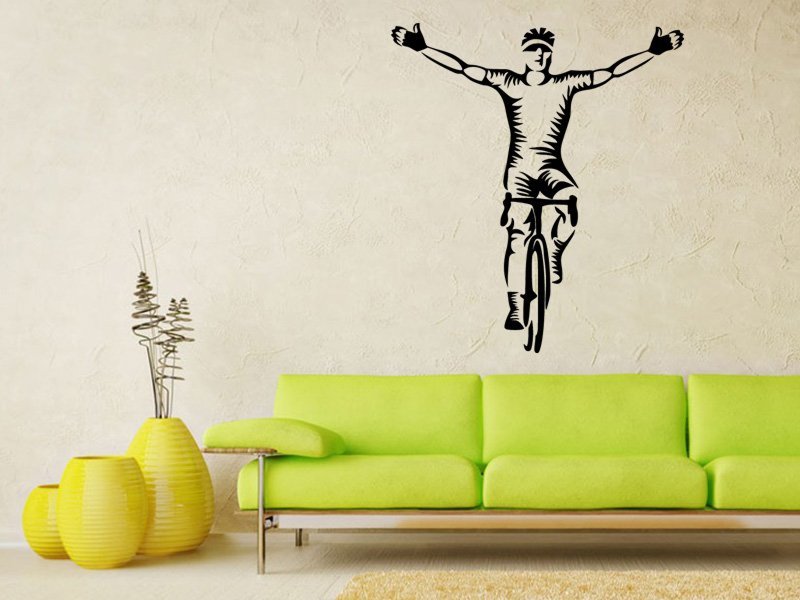 Samolepky na zeď Cyklista 1043 - Samolepící dekorace a nálepka na stěnu