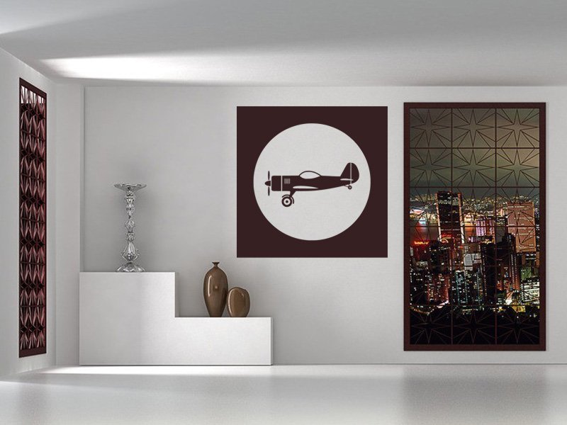 Samolepky na zeď Letadlo 0852 - Samolepící dekorace a nálepka na stěnu