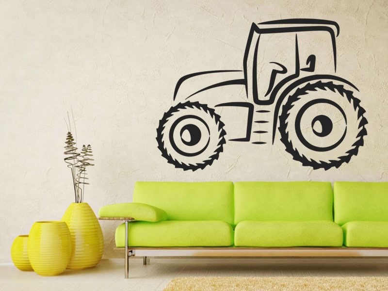 Samolepky na zeď Traktor 0711 - Samolepící dekorace a nálepka na stěnu