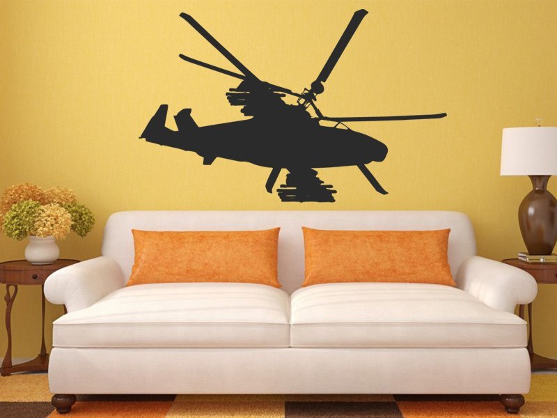 Samolepky na zeď Helikoptéra armádní 0811 - Samolepící dekorace a nálepka na stěnu