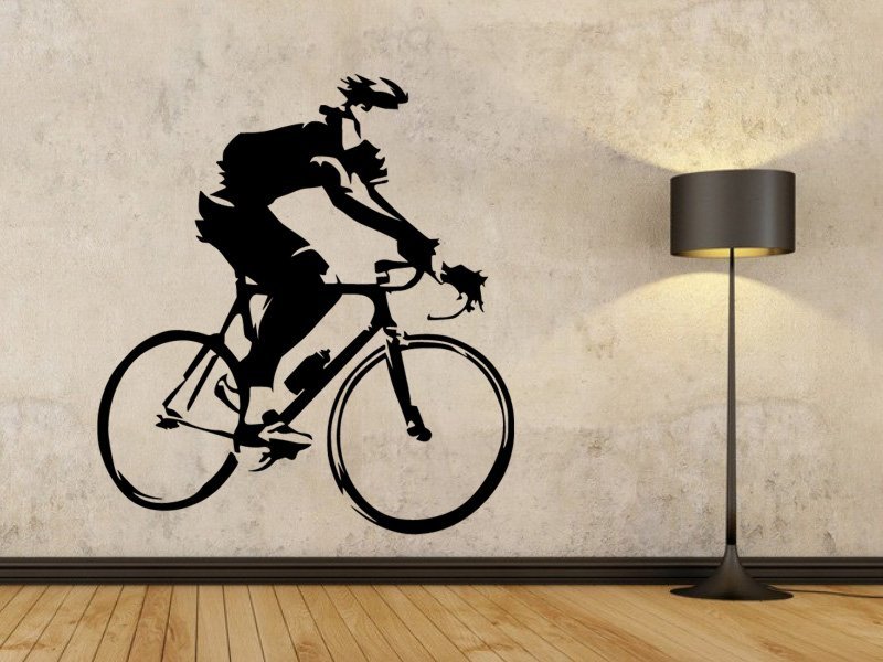 Samolepky na zeď Cyklista 1042 - Samolepící dekorace a nálepka na stěnu