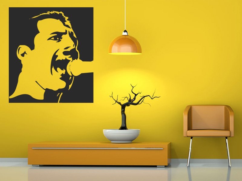 Samolepky na zeď Freddie Mercury 1360 - Samolepící dekorace a nálepka na stěnu