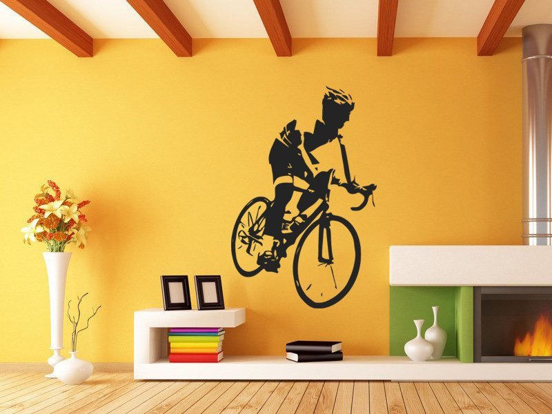 Samolepky na zeď Cyklista 1040 - Samolepící dekorace a nálepka na stěnu