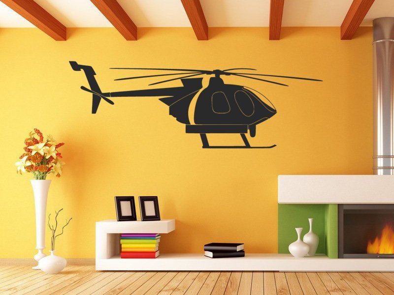 Samolepky na zeď Vrtulník 0868 - Samolepící dekorace a nálepka na stěnu