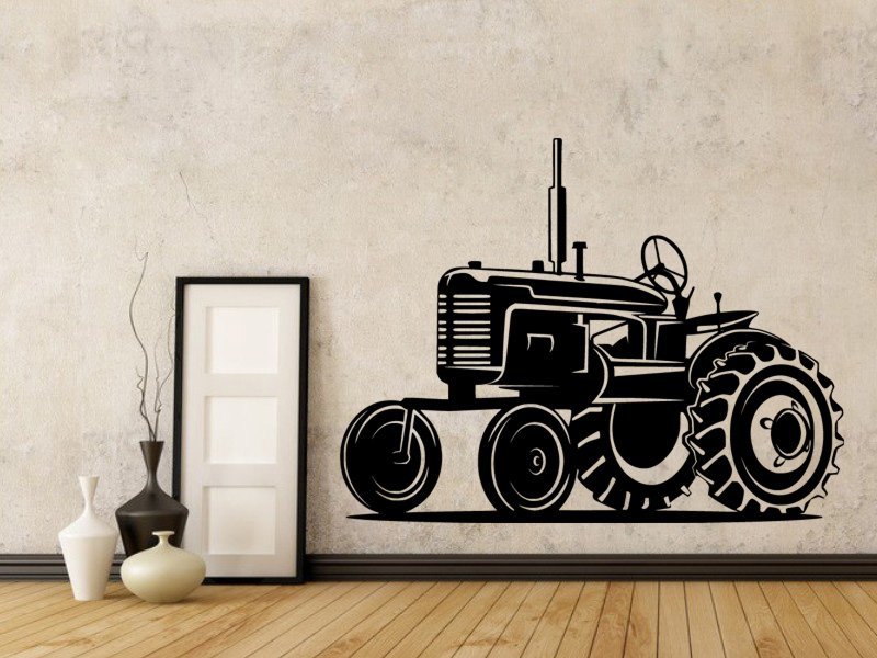 Samolepky na zeď Traktor 0722 - Samolepící dekorace a nálepka na stěnu