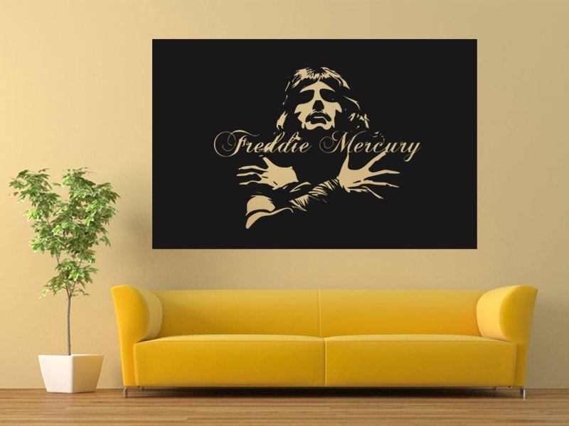 Samolepky na zeď Freddie Mercury 1365 - Samolepící dekorace a nálepka na stěnu