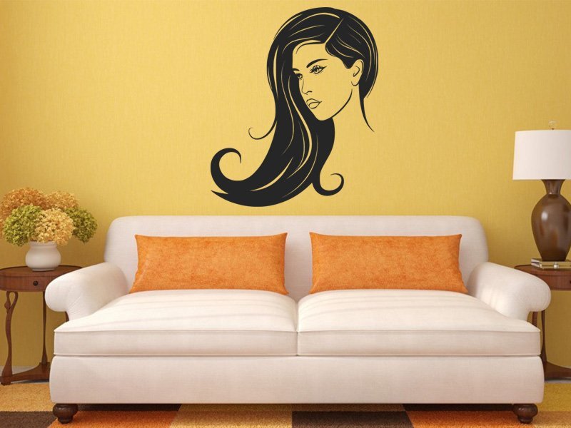 Samolepky na zeď Krásná brunetka 1057 - Samolepící dekorace a nálepka na stěnu