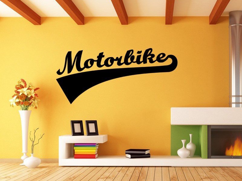 Samolepky na zeď Nápis Motorbike 0999 - Samolepící dekorace a nálepka na stěnu