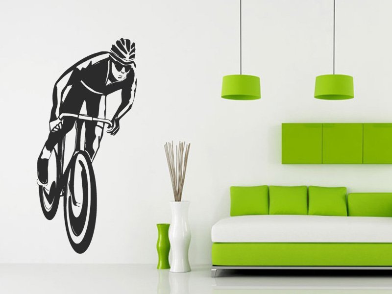 Samolepky na zeď Cyklista 1033 - Samolepící dekorace a nálepka na stěnu