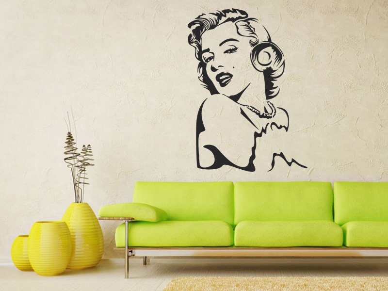 Samolepky na zeď Marilyn Monroe 1356 - Samolepící dekorace a nálepka na stěnu