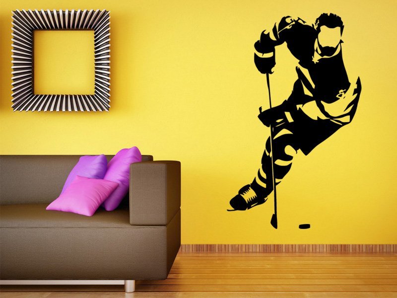 Samolepky na zeď Hokejista 0610 - Samolepící dekorace a nálepka na stěnu