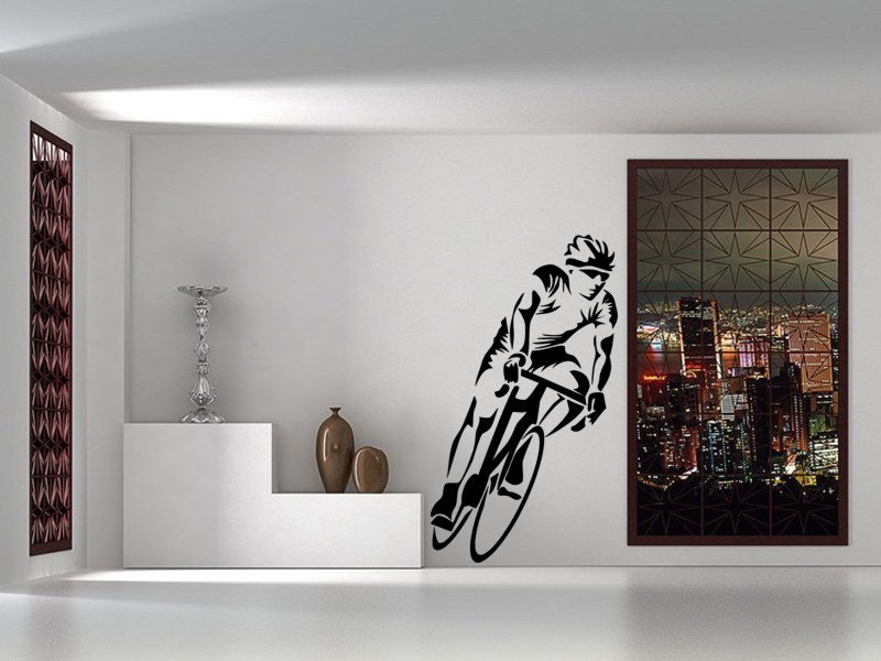 Samolepky na zeď Cyklista 1034 - Samolepící dekorace a nálepka na stěnu
