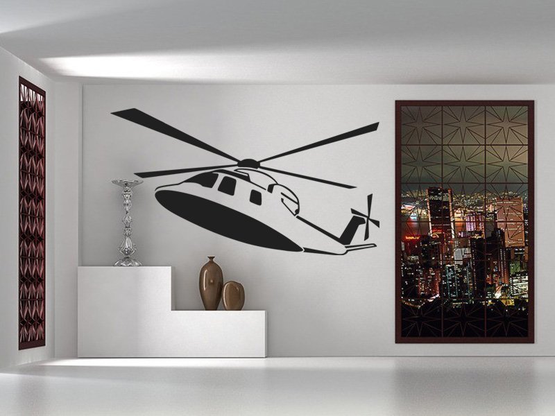 Samolepky na zeď Helikoptéra 0813 - Samolepící dekorace a nálepka na stěnu