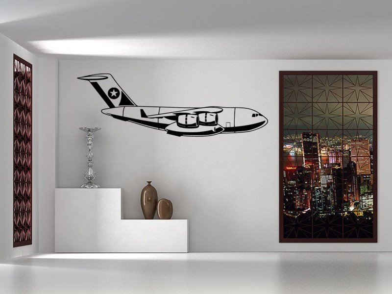 Samolepky na zeď Letadlo 0841 - Samolepící dekorace a nálepka na stěnu