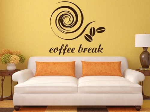 Samolepky na zeď Nápis Coffee break 0042