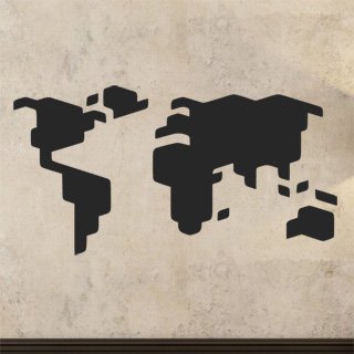Samolepka Mapa světa 1233 - 120x64 cm