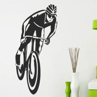 Nálepka na zeď Cyklista 1033 - 100x215 cm