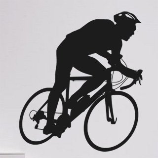 Samolepka na zeď Cyklista 1037 - 60x68 cm