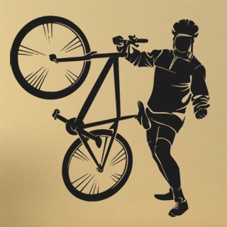 Nálepka na zeď Cyklista 1036 - 120x120 cm