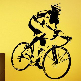 Samolepící dekorace Cyklista 1038 - 96x120 cm