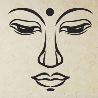 Samolepka na zeď Budhův obličej 1290 - 62x60 cm