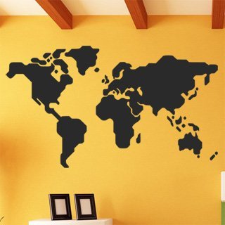Samolepka Mapa světa 1232 - 120x70 cm