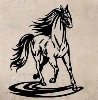 Samolepka Kůň 0326 - 80x99 cm