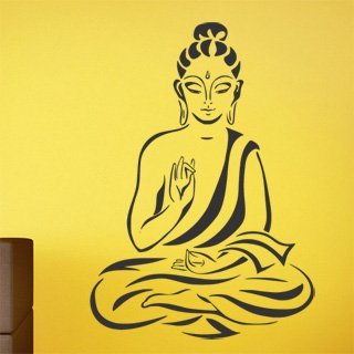 Samolepka na zeď Sedící Budha 1294 - 60x85 cm