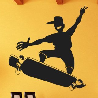Samolepka na zeď Skateboardista 0956 - 60x65 cm